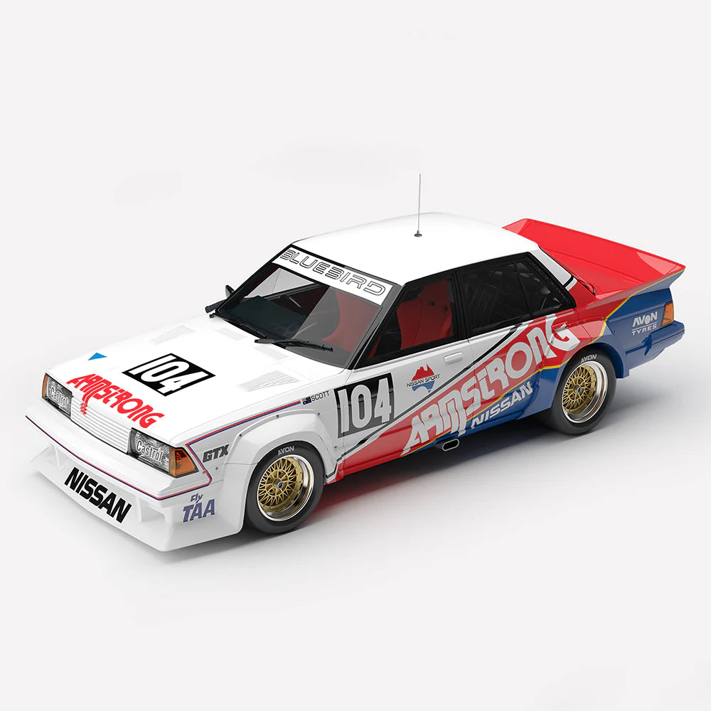 *PRE-ORDER* Armstrong Nissan #104 Nissan Bluebird Turbo - 1985 Queensland Sports Sedan Championship Surfers Paradise - 1:43 Scale Diecast model - Authentic Collectables