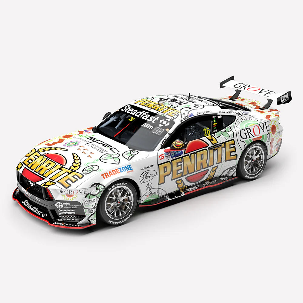 *PRE-ORDER* Kai Allen - Penrite Racing #26 Ford Mustang GT - 2025 Darwin Triple Crown Indigenous Round - 1:43 Scale Diecast Model - Authentic Collectables