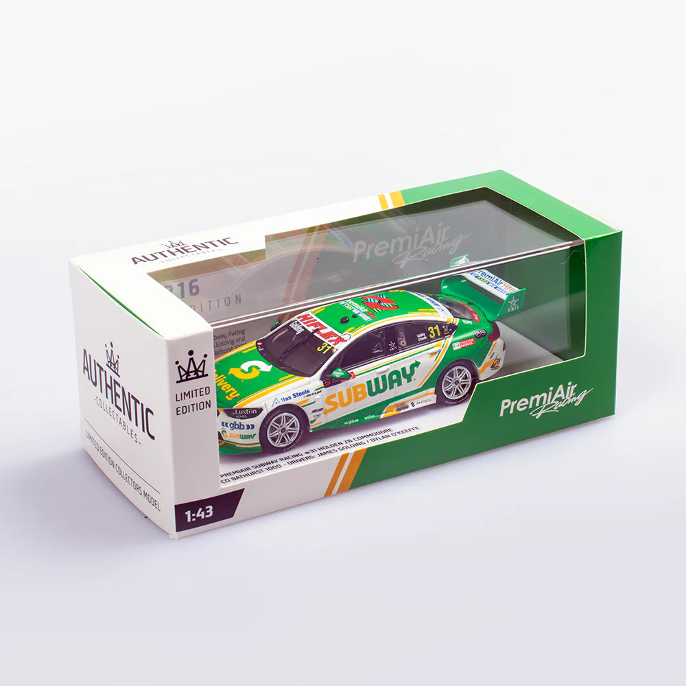 PremiAir Subway Racing #31 Holden ZB Commodore - 2022 Repco Bathurst 1000 - James Golding - 1:43 Scale Diecast Model -