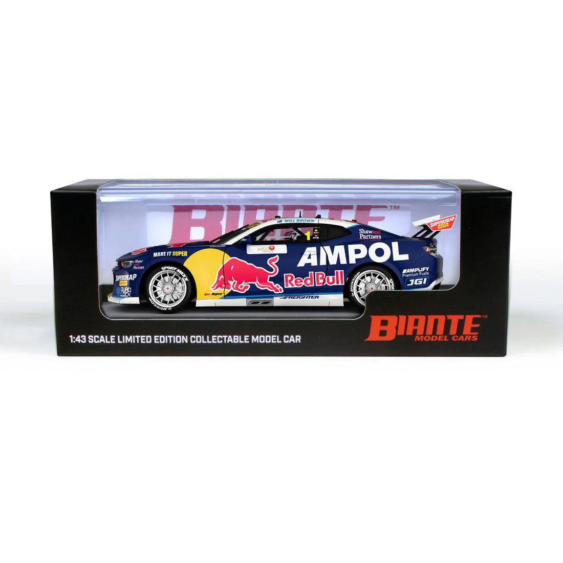 WILL BROWN - CHEVROLET CAMARO - RED BULL AMPOL RACING - #1 - 2025 - MSS SECURITY MELBOURNE SUPERSPRINT - RACE 6 WINNER - 1:43 SCALE DIECAST MODEL