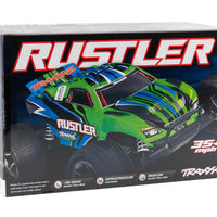 TRAXXAS - RUSTLER - 2WD BRUCHED STADIUM TRUCK - GREEN - 1:10 SCALE