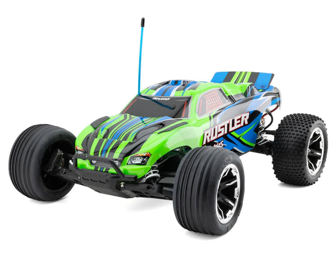 TRAXXAS - RUSTLER - 2WD BRUCHED STADIUM TRUCK - GREEN - 1:10 SCALE