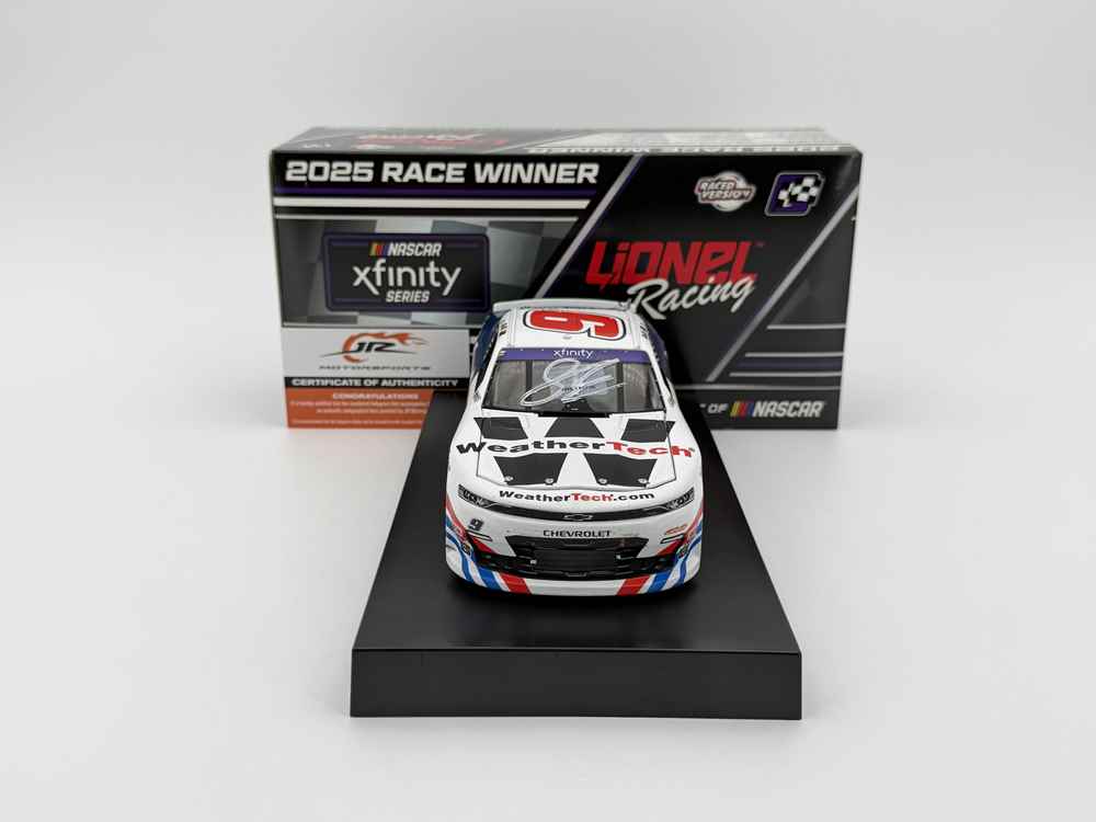 SHANE VAN GISBERGEN 2025 WEATHERTECH/RED BULL CHICAGO RACED WIN 1:24 AUTOGRAPHED ARC DIECAST