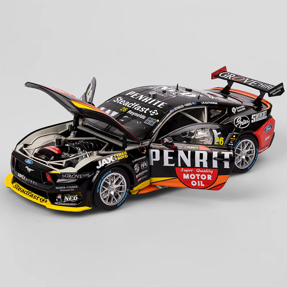 David Reynolds & Garth Tander - Penrite Racing #26 Ford Mustang GT - 2023 Sandown 500 Retro Livery - 1:18 Scale Diecast Model - AUTHENTIC COLLECTABLES