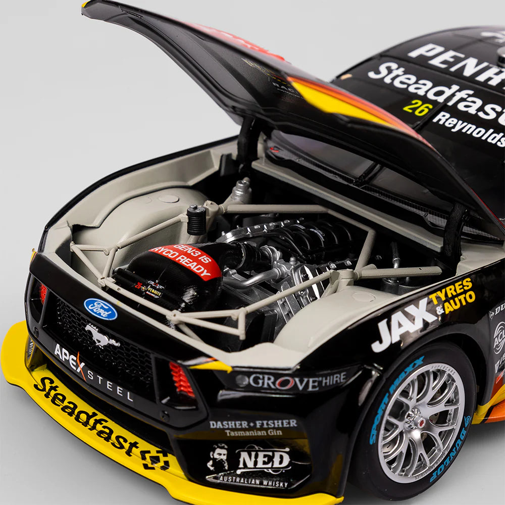 David Reynolds & Garth Tander - Penrite Racing #26 Ford Mustang GT - 2023 Sandown 500 Retro Livery - 1:18 Scale Diecast Model - AUTHENTIC COLLECTABLES