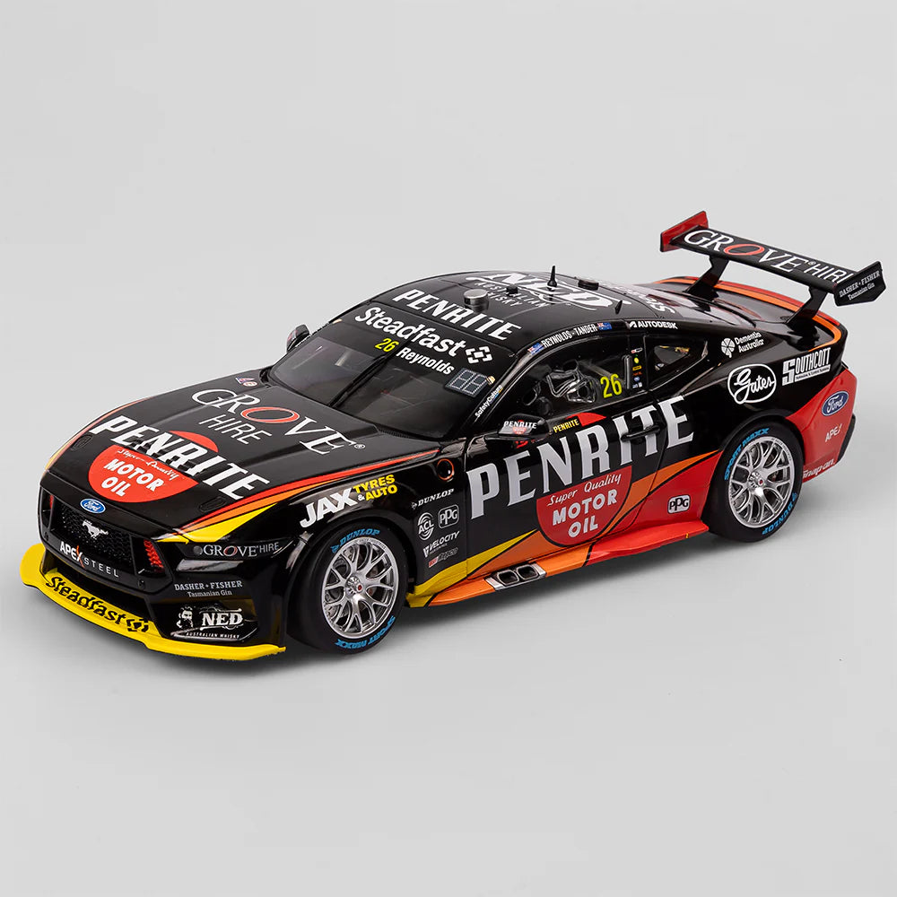 David Reynolds & Garth Tander - Penrite Racing #26 Ford Mustang GT - 2023 Sandown 500 Retro Livery - 1:18 Scale Diecast Model - AUTHENTIC COLLECTABLES