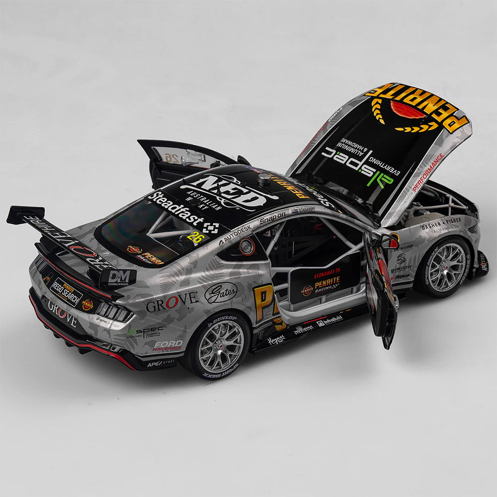 Richie Stanaway - Penrite Racing #26 Ford Mustang GT - 2024 ITM Taupo Super400 Native Livery - 1:18 Scale Diecast Model - Authentic Collectables