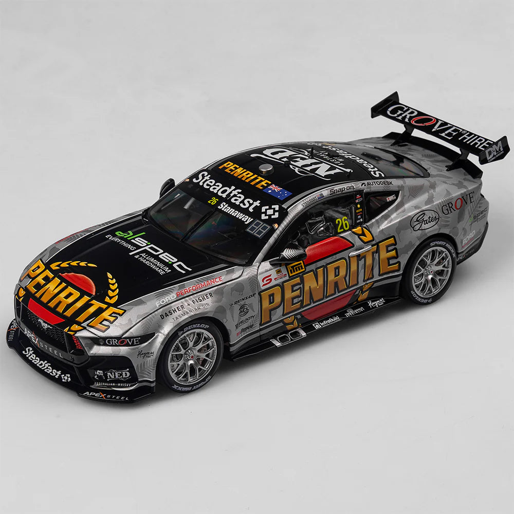 Richie Stanaway - Penrite Racing #26 Ford Mustang GT - 2024 ITM Taupo Super400 Native Livery - 1:18 Scale Diecast Model - Authentic Collectables
