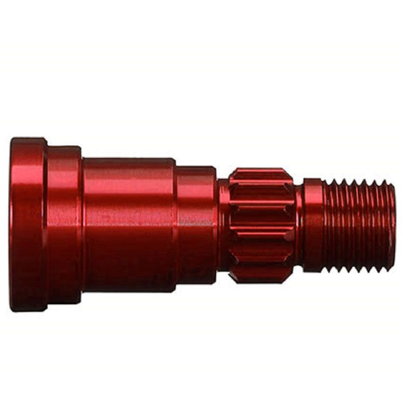 TRAXXAS STUB AXLE ALUM (RED-ANODIZED)