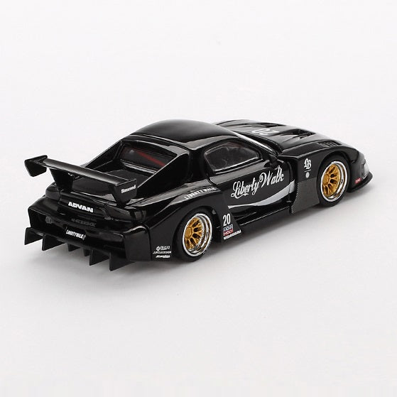 Mazda RX-7 LB-Super Silhouette Liberty Walk - Black - 1:64 Scale Diecast Model  - MINI GT