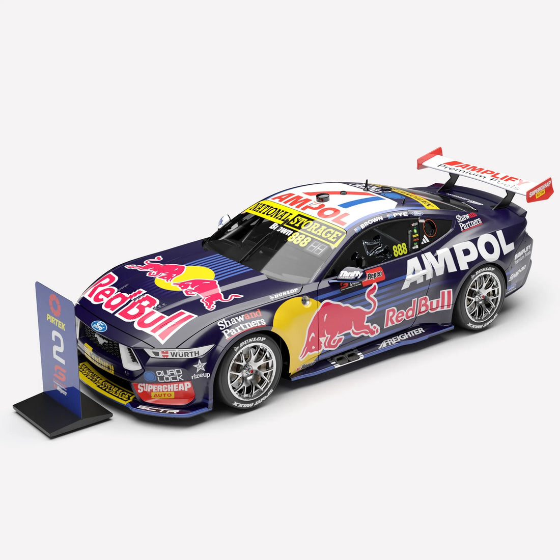 *PRE-ORDER* WILL BROWN / SCOTT PYE - RED BULL AMPOL RACING #888 FORD MUSTANG GT - 2026 REPCO BATHURST 1000 SECOND PLACE - 1:18 SCALE DIECAST MODEL - Authentic Collectables