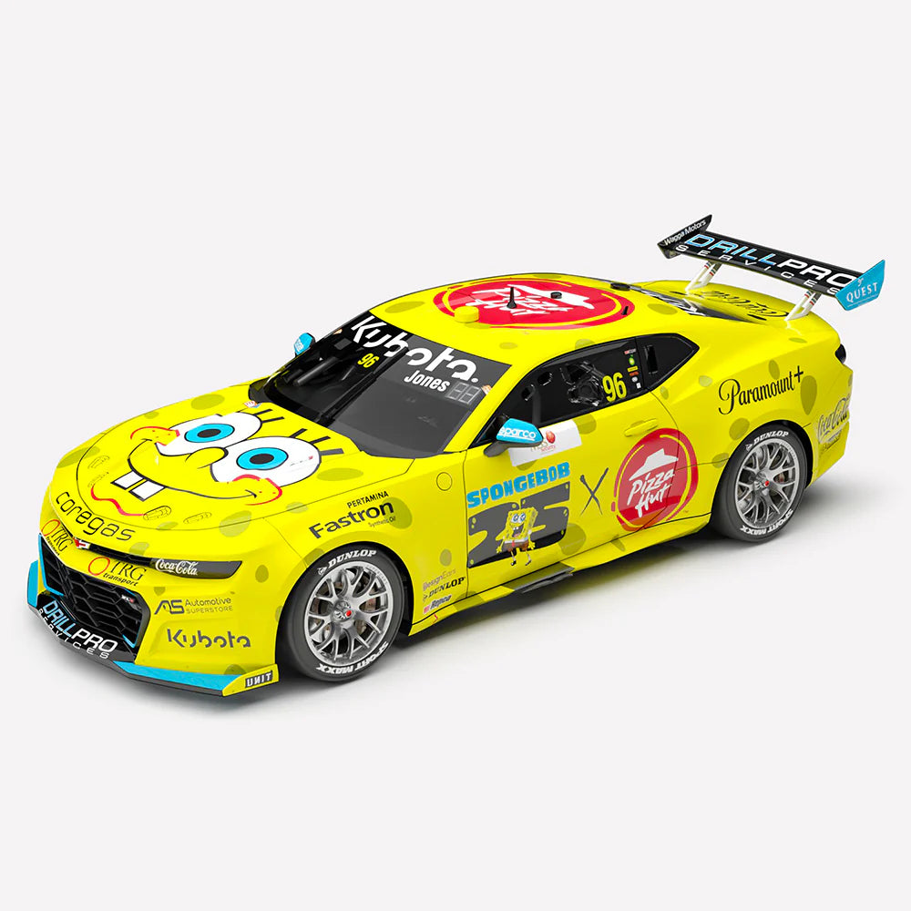 *PRE-ORDER* Brad Jones Racing Pizza Hut #96 SpongeBob SquarePants Chevrolet Camaro ZL1 - 2024 Melbourne SuperSprint (AusGP) - 1:18 Scale Diecast Model - AUTHENTIC COLLECTABLES