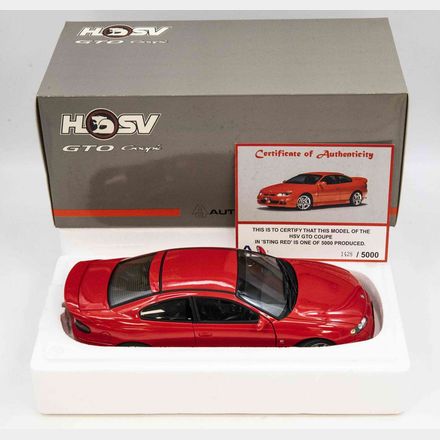 HSV GTO COUPE - STING RED - 1:18 SCALE DIECAST MODEL - AUTOart