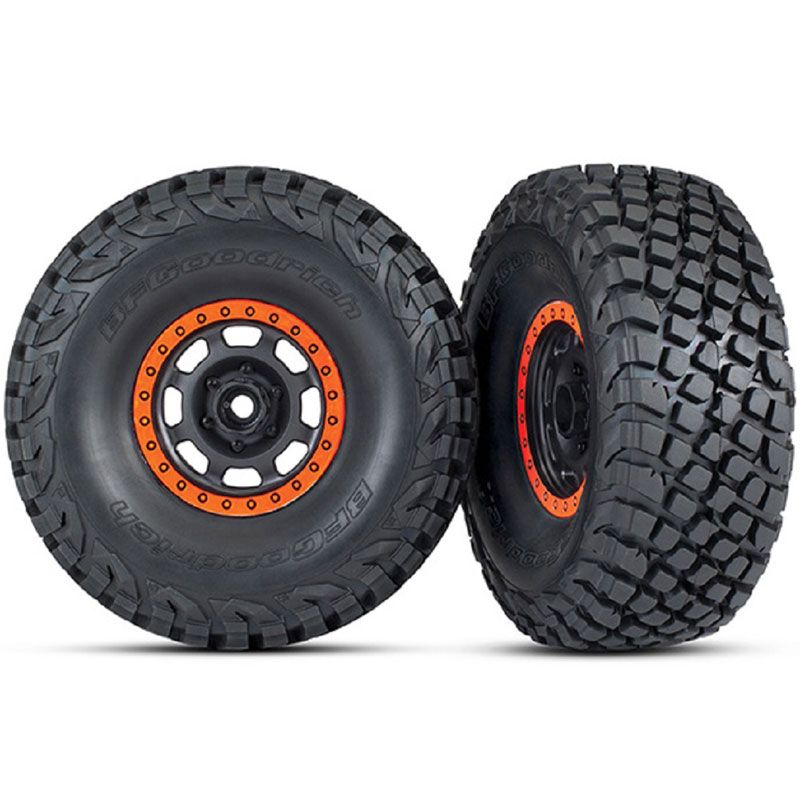 TRAXXAS TIRES AND WHEELS ASSEMB GLUED
