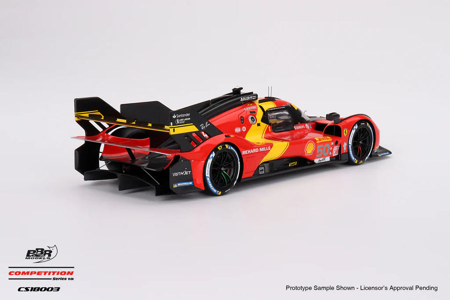 2023 WEC 1000 Miles of Sebring 3rd Place - #50 Ferrari 499P - 1:18 Scale Model - BBR