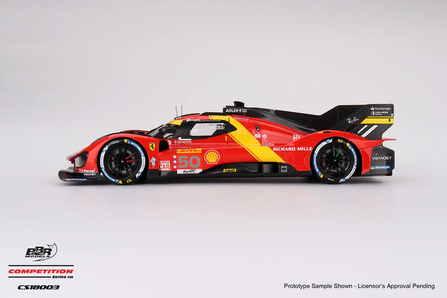 2023 WEC 1000 Miles of Sebring 3rd Place - #50 Ferrari 499P - 1:18 Scale Model - BBR