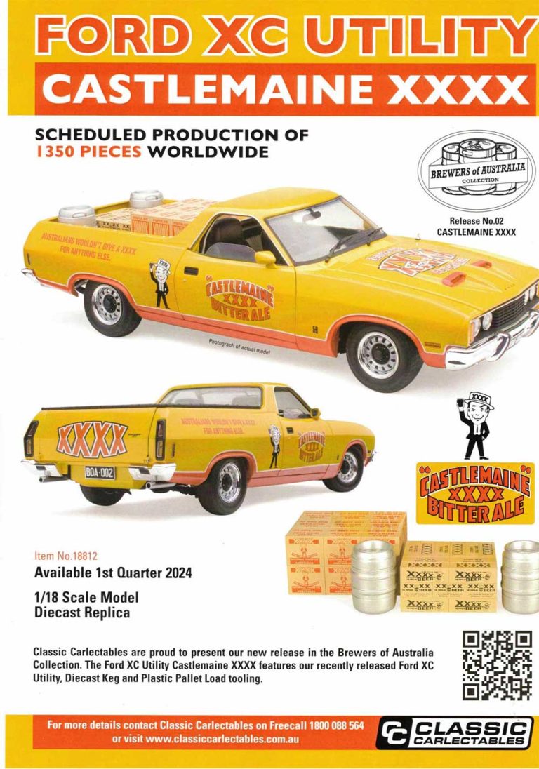 FORD XC UTILITY CASTLEMAINE XXXX - 1:18 SCALE DIECAST MODEL