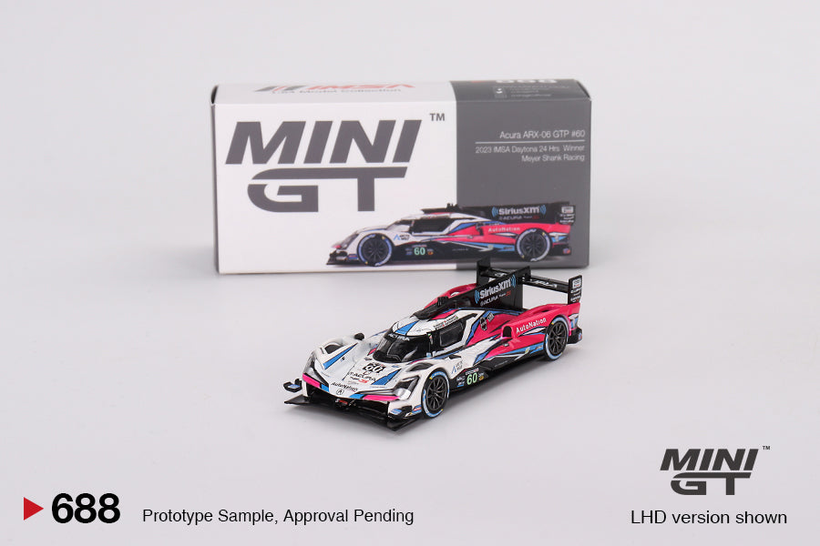 Acura ARX-06 GTP #60  2023 IMSA Daytona 24 Hrs  Winner - Meyer Shank Racing - 1:64 Scale Diecast Model  - Mini GT