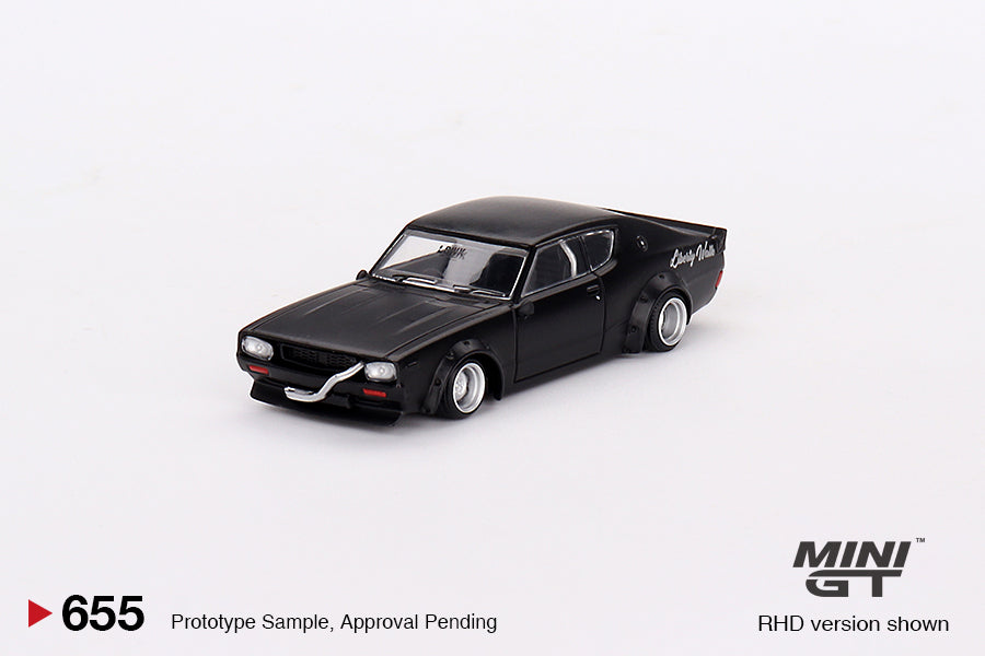 Nissan Skyline Kenmeri Liberty Walk - Matt Black -  1:64 Scale Diecast Model - Mini GT