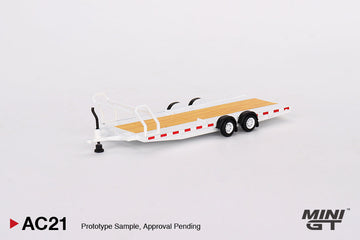 Car Hauler Trailer Type C - White - 1:64 Scale - Mini GT
