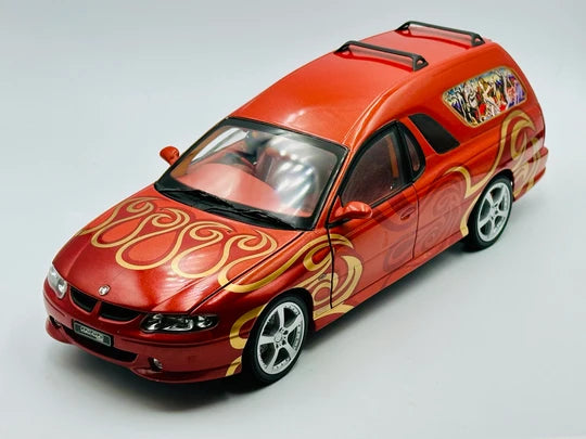 HOLDEN SANDMAN MAMBO CONCEPT VEHICLE - DARK RED W/FLAMES - 1:18 SCALE DIECAST MODEL
