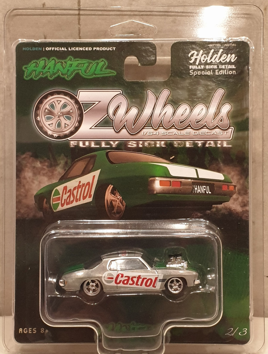 OZ WHEELS - Castrol Hanful Monaro Fully Sick Detail In Protector - Chase Edition - 1:64 Scale Diecast Model