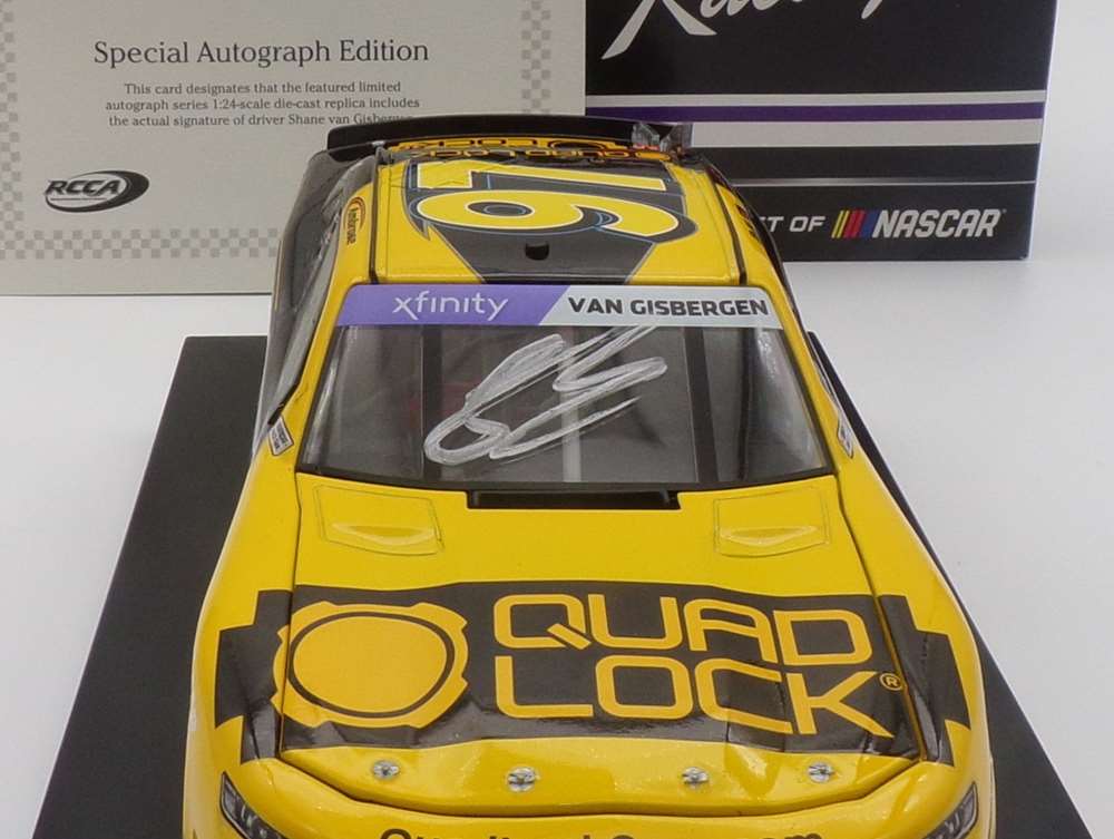 SHANE VAN GISBERGEN 2024 AUTOGRAPHED QUAD LOCK THROWBACK 1:24 ARC DIECAST