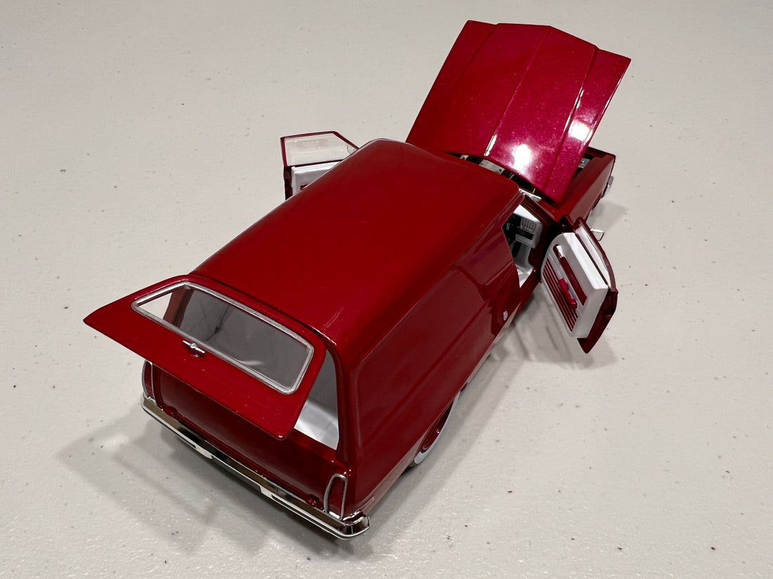 1975 HJ Holden Panelvan "Slammed" LS6 Twin Turbo - Wine Berry- 1:24 Scale Diecast - DDA Collectibles