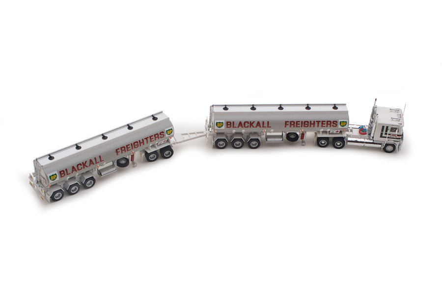 BP BLACKALL FREIGHTERS TANKER ROAD TRAIN,PRIME MOVER, DOLLY AND 2 X TANKER TRAILERS 1:64 SCALE