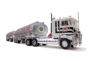 BP BLACKALL FREIGHTERS TANKER ROAD TRAIN,PRIME MOVER, DOLLY AND 2 X TANKER TRAILERS 1:64 SCALE