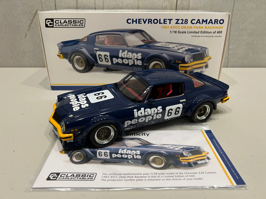 1983 ATCC Oran Park Kevin Bartlett Chevrolet Z28 Camaro 1:18 Scale Diecast Model