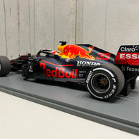 Red Bull Racing Honda RB16B No.33 Red Bull Racing - Winner Dutch GP 2021 - Max Verstappen. With Acrylic Cover. Limited 321 - 1:12 Scale Resin Model Car