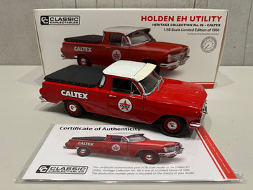 HOLDEN EH UTILITY HERITAGE COLLECTION - CALTEX 1:18 DIECAST MODEL - CLASSIC CARLECTABLES - RRP $299  NOW  $239