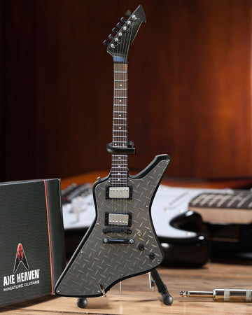 James Hetfield Metallica  “Diamond Plate” Miniature Guitar Replica Collectible