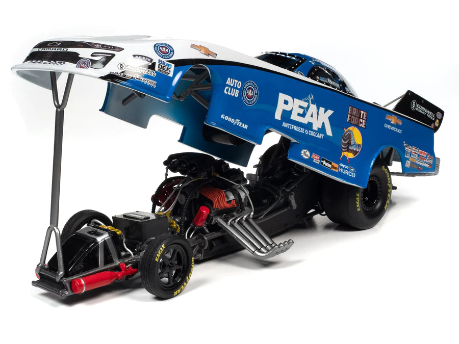 AUTO WORLD 2021 JOHN FORCE PEAK FUNNY CAR 1:24 SCALE DIECAST