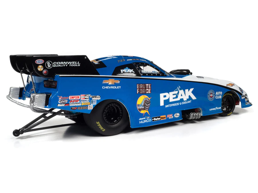 AUTO WORLD 2021 JOHN FORCE PEAK FUNNY CAR 1:24 SCALE DIECAST