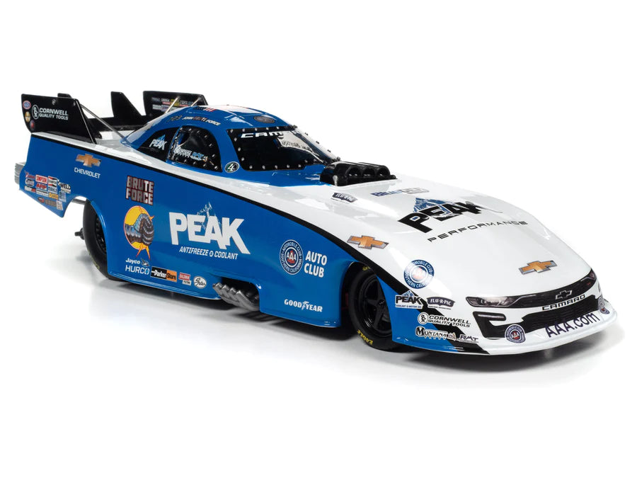 AUTO WORLD 2021 JOHN FORCE PEAK FUNNY CAR 1:24 SCALE DIECAST