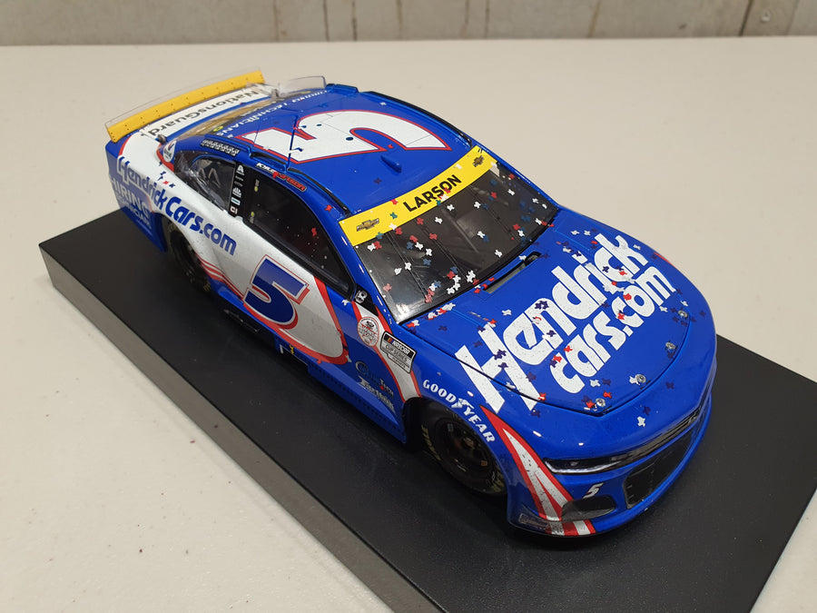 KYLE LARSON 2021 HENDRICKCARS.COM TEXAS RACED WIN 1:24 ELITE DIECAST