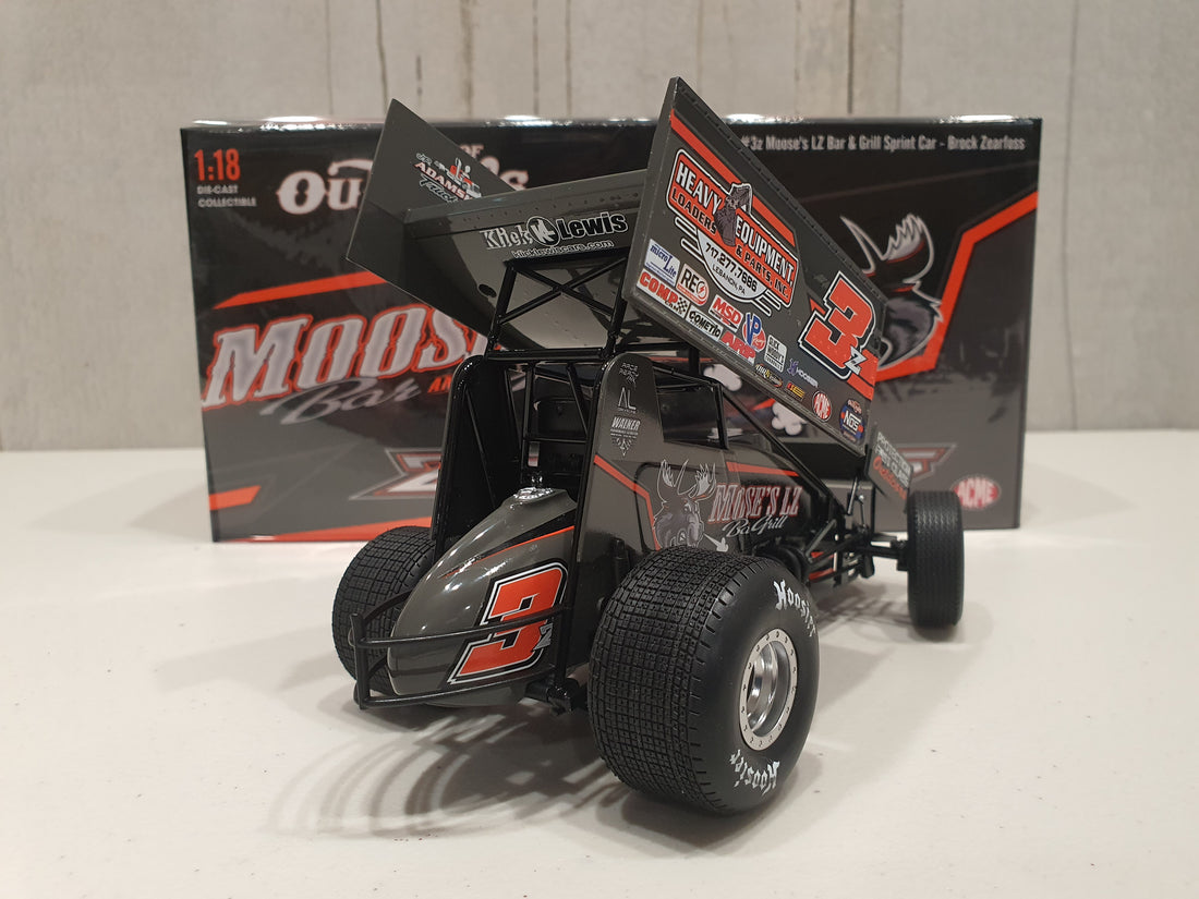 Brock Zearfoss 2022 Moose's LZ Bar & Grill #3z 1:18 Sprint Car Diecast