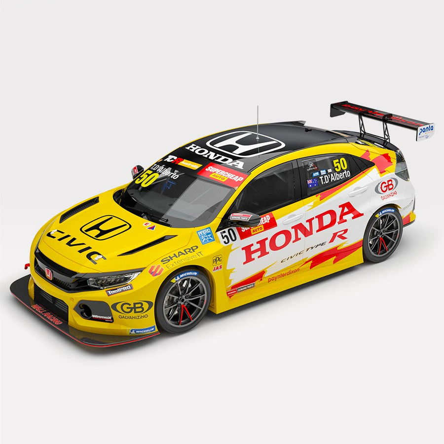 *PRE-ORDER* 1:18 Honda Wall Racing #50 Honda Civic Type R TCR - 2022 TCR Australia Championship Winner - Resin Model - AUTHENTIC COLLECTABLES