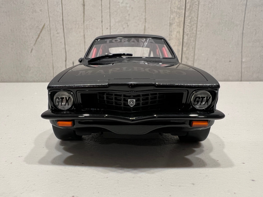 ECLIPSE TORANA SATIN BLACK BROCK TRIBUTE MARLBORO TORANA - 1:18 SCALE MODEL - 1 OF 324 - ACE