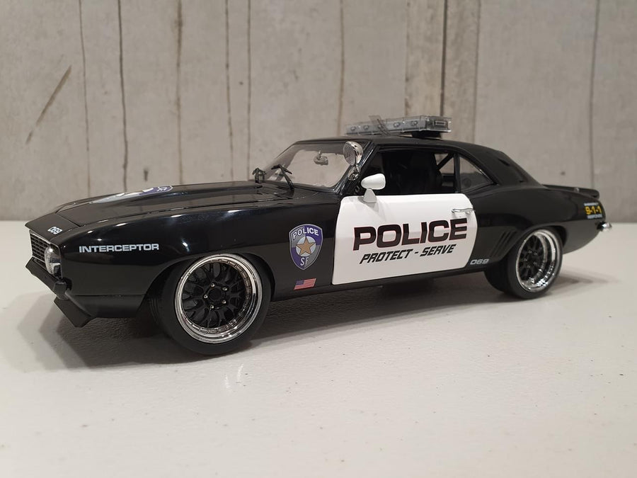 1969 CHEVROLET CAMARO STREET FIGHTER - POLICE INTERCEPTOR - 1:18 DIECAST MODEL - GMP