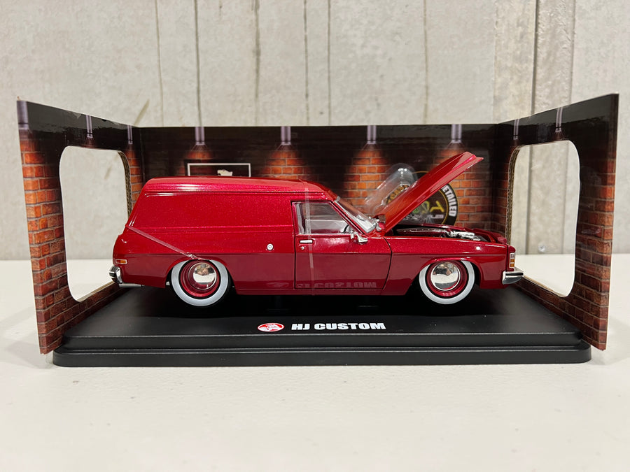 1975 HJ Holden Panelvan "Slammed" LS6 Twin Turbo - Wine Berry- 1:24 Scale Diecast - DDA Collectibles