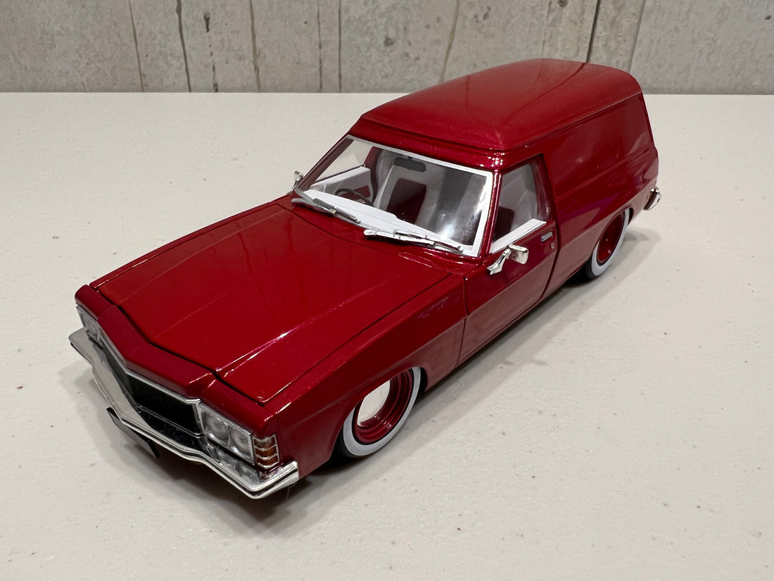 1975 HJ Holden Panelvan "Slammed" LS6 Twin Turbo - Wine Berry- 1:24 Scale Diecast - DDA Collectibles