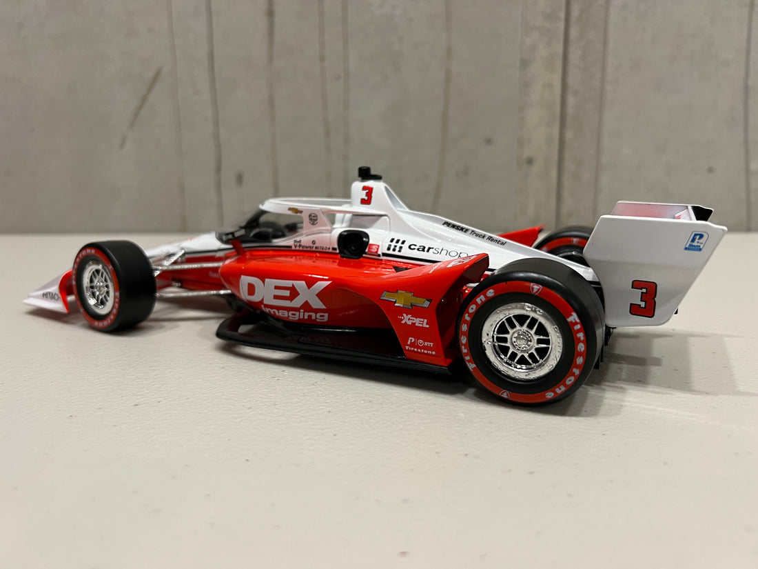 1:18 Team Penske #3 DEX Imaging Dallara Chevrolet IndyCar - 2022 Scott McLaughlin First IndyCar Win/Pole With Figurine