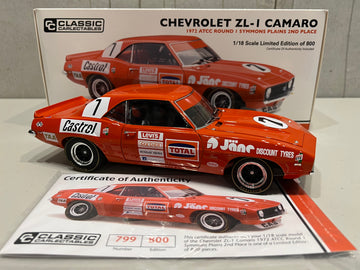 Chevrolet Camaro 1972 ATCC Round 1 Symmons Plains 2nd Place Car 1:18 Diecast