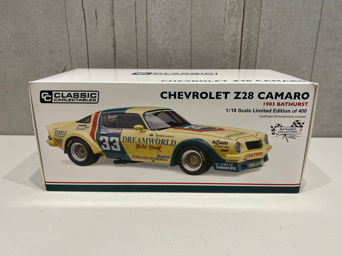 1983 Bathurst Mike Burgmann & Tony Longhurst Chevrolet Z28 Camaro 1:18 Scale Diecast Model