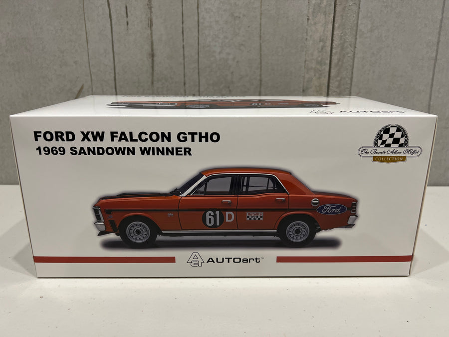 Ford XW Falcon GTHO - #61 Moffat / French - 1969 Sandown 3Hr - 1:18 Diecast Model Car - Autoart