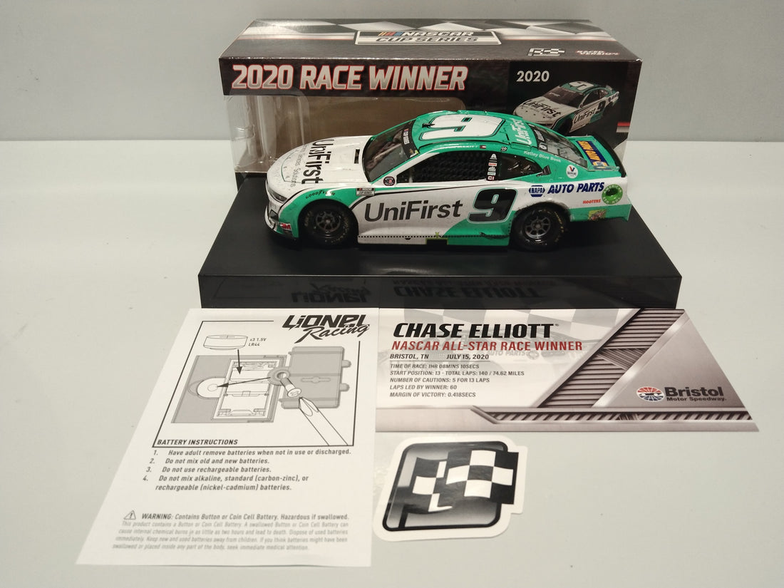 Chase Elliott 2020 UniFirst All-Star Race Win Light Up Edition 1:24 Nascar Diecast