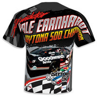 Dale Earnhardt Daytona 500 Champion Anniversary Sublimated Total Print Adult Tee